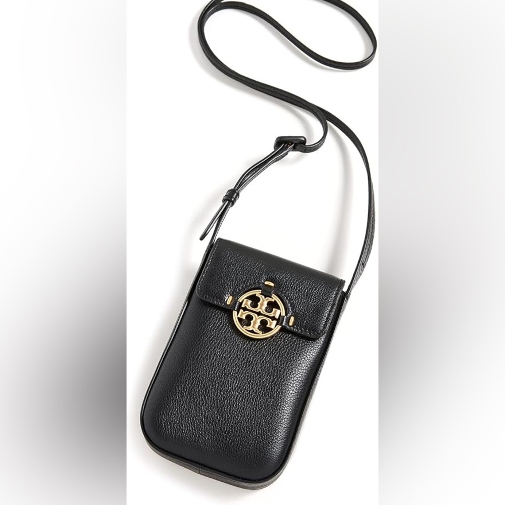 Tory Burch Black Crossbody Bag with Gold Logo
